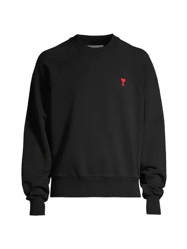 AMI PARIS Men's Ami De Coeur Logo Sweatshirt - Noir - Size XXL | Thumbnail 1 AMI PARIS Men's Ami De Coeur Logo Sweatshirt - Noir - Size XXL | Thumbnail 1
