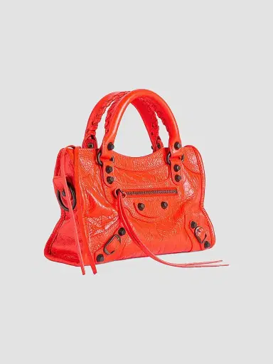Balenciaga Women's Le City Mini Top Handle Bag - Pop Orange | Thumbnail 5