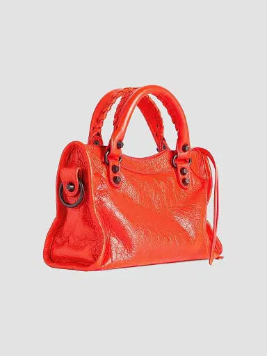 Balenciaga Women's Le City Mini Top Handle Bag - Pop Orange | Thumbnail 6
