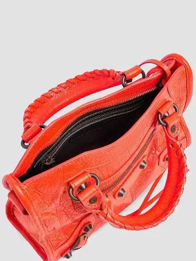 Balenciaga Women's Le City Mini Top Handle Bag - Pop Orange | Thumbnail 7