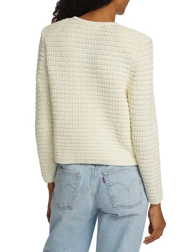Ba&sh Women's Gaspard Cotton-Blend Cardigan - Ecru - Size XL | Thumbnail 5 Ba&sh Women's Gaspard Cotton-Blend Cardigan - Ecru - Size XL | Thumbnail 5