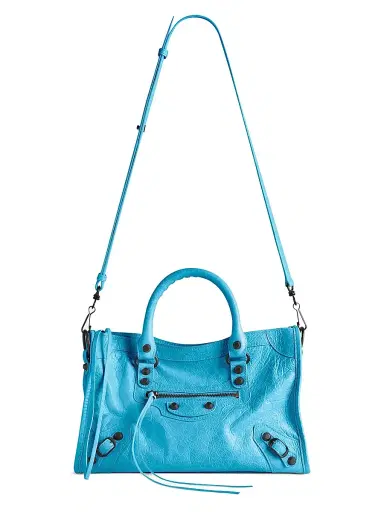 Balenciaga Women's Le City Top Handle Bag - Bleu Cyan | Thumbnail 6 Balenciaga Women's Le City Top Handle Bag - Bleu Cyan | Thumbnail 6