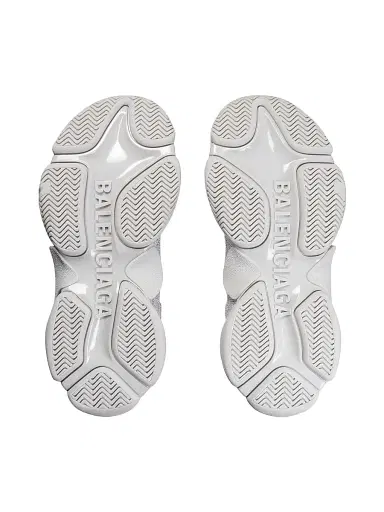 Balenciaga Women's Triple S Sneakers with Rhinestones - Light Grey | Thumbnail 7