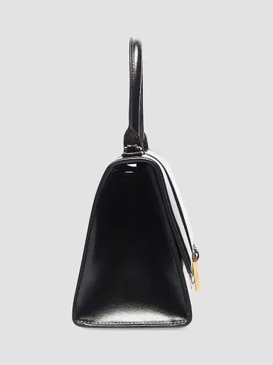 Balenciaga Women's Hourglass Small Box Leather Top Handle Bag - Black | Thumbnail 2 Balenciaga Women's Hourglass Small Box Leather Top Handle Bag - Black | Thumbnail 2