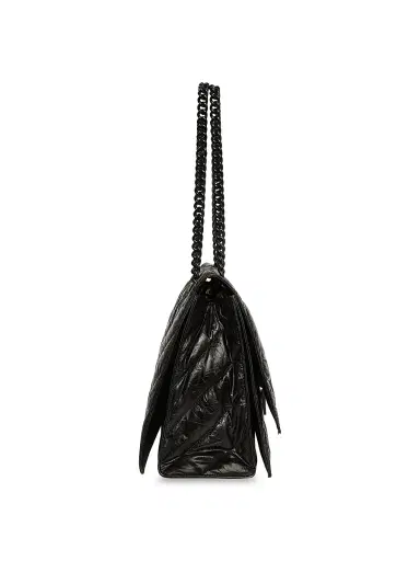 Balenciaga Women's Crush Chain Bag Quilted - Black | Thumbnail 5 Balenciaga Women's Crush Chain Bag Quilted - Black | Thumbnail 5