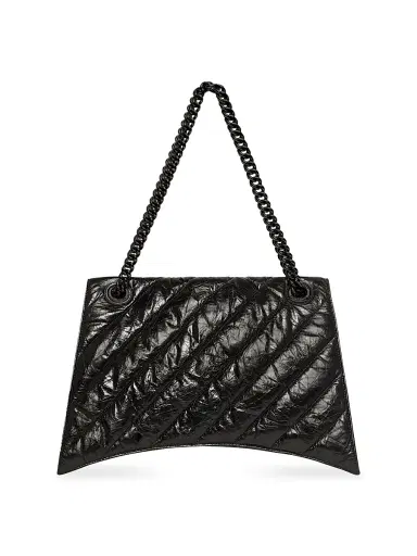 Balenciaga Women's Crush Chain Bag Quilted - Black | Thumbnail 6 Balenciaga Women's Crush Chain Bag Quilted - Black | Thumbnail 6