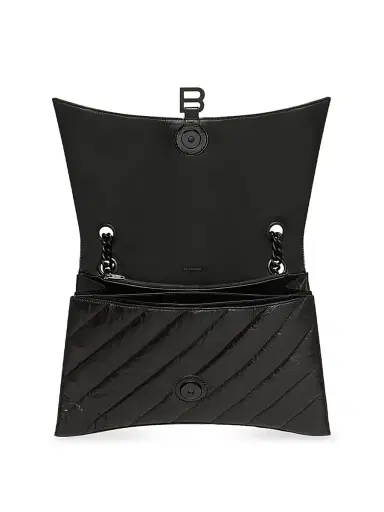Balenciaga Women's Crush Chain Bag Quilted - Black | Thumbnail 7 Balenciaga Women's Crush Chain Bag Quilted - Black | Thumbnail 7