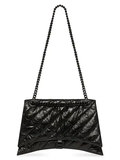 Balenciaga Women's Crush Chain Bag Quilted - Black | Thumbnail 8 Balenciaga Women's Crush Chain Bag Quilted - Black | Thumbnail 8