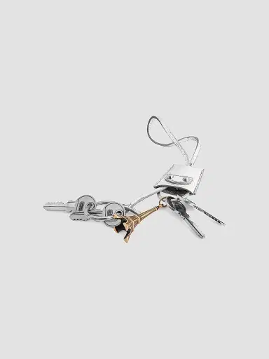 Balenciaga Women's Le City Charm Eiffel Metallized - Silver | Thumbnail 3 Balenciaga Women's Le City Charm Eiffel Metallized - Silver | Thumbnail 3