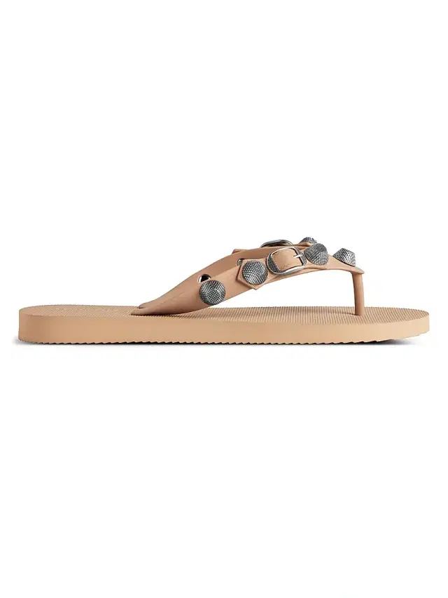 Balenciaga Women's Cagole Thong Sandals - Beige