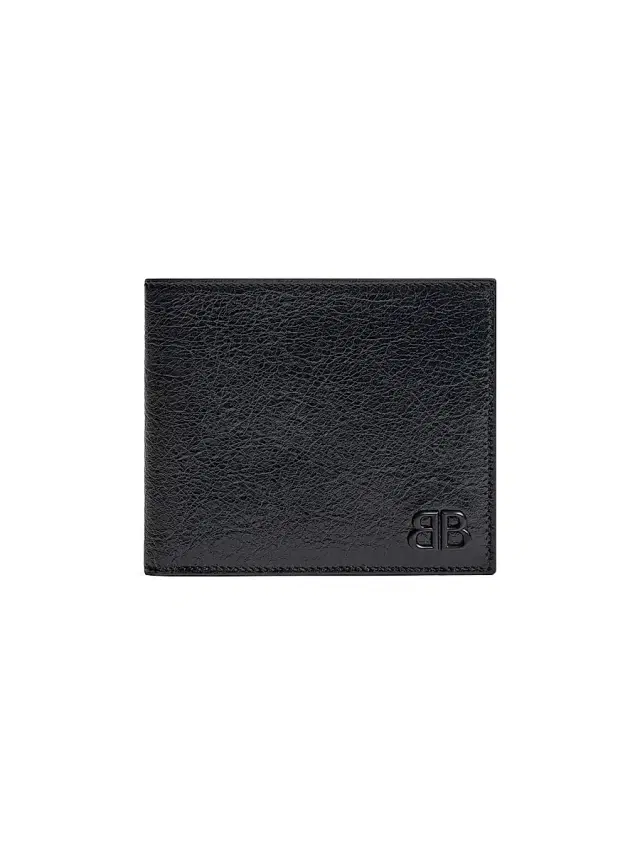 Balenciaga Men's Monaco Square Folded Wallet - Black