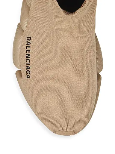 Balenciaga Women's Speed 2.0 Recycled Knit Sneakers - Beige | Thumbnail 3 Balenciaga Women's Speed 2.0 Recycled Knit Sneakers - Beige | Thumbnail 3