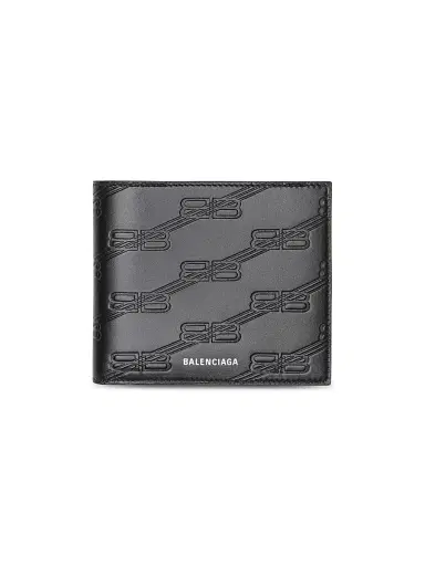Balenciaga Men's Embossed Monogram Square Folded Wallet in Box | Thumbnail 1