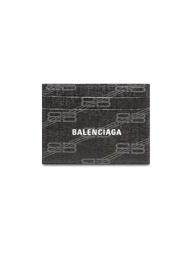 Balenciaga Men's Signature Card Holder BB Monogram Coated Canvas | Thumbnail 1 Balenciaga Men's Signature Card Holder BB Monogram Coated Canvas | Thumbnail 1