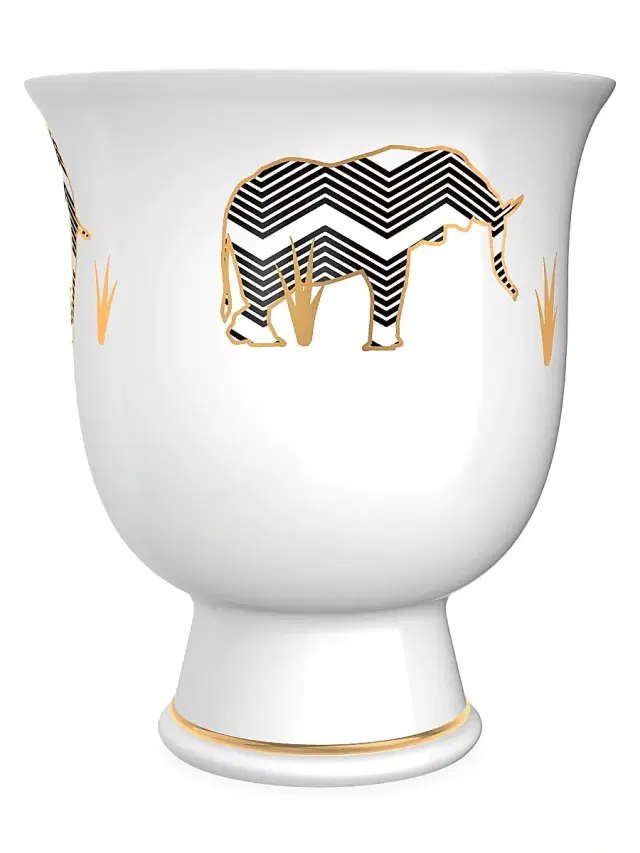 Memo Paris Women's Cuirs Nomades 4-Piece Amber Scented Bone China Eggcup Candle Set
