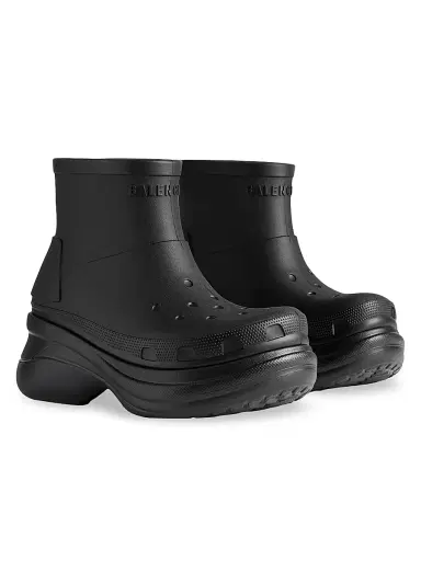 Balenciaga Women's Crocs Booties - Black | Thumbnail 2
