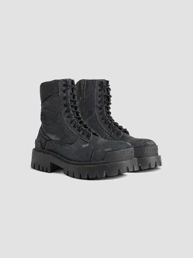 Balenciaga Men's Combat Strike 20MM Boots - Black - Size 13 | Thumbnail 2
