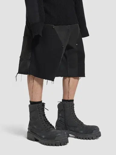 Balenciaga Men's Combat Strike 20MM Boots - Black - Size 13 | Thumbnail 6