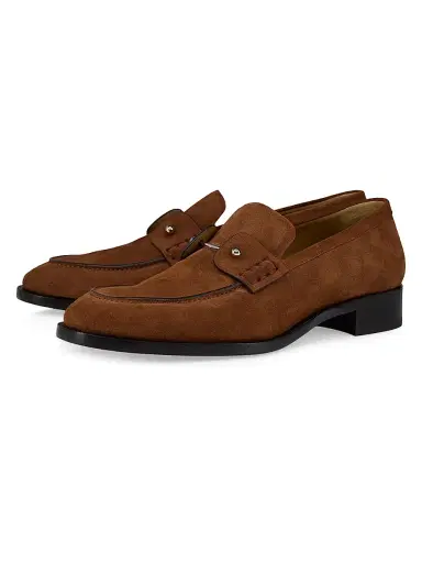 Christian Louboutin Men's Chambelimoc Suede Loafers - Cuir | Thumbnail 2 Christian Louboutin Men's Chambelimoc Suede Loafers - Cuir | Thumbnail 2