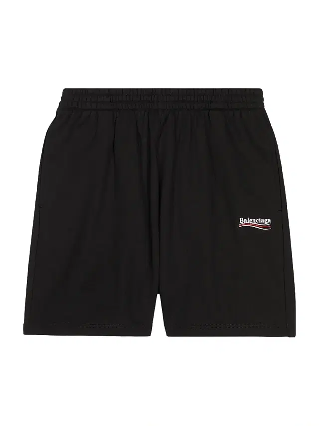 Men's Political Campaign Sweat Shorts - Black White