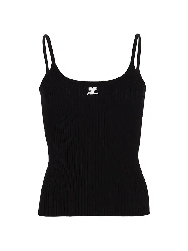 Courreges Women's Re-Edition Rib-Knit Tank - Black