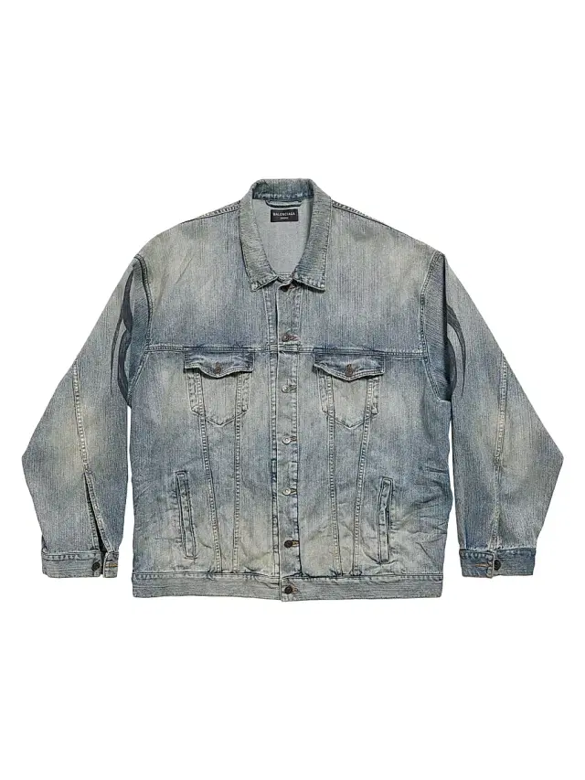 Balenciaga Men's Y2K Oversized Jacket - Light Blue