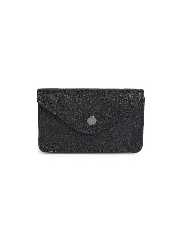 Men's Envelope Leather Coin Purse - Black