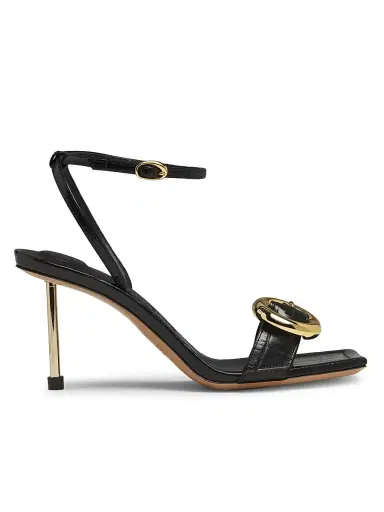 Jacquemus Women's Regalo 75MM Leather Sandals - Black | Thumbnail 1 Jacquemus Women's Regalo 75MM Leather Sandals - Black | Thumbnail 1
