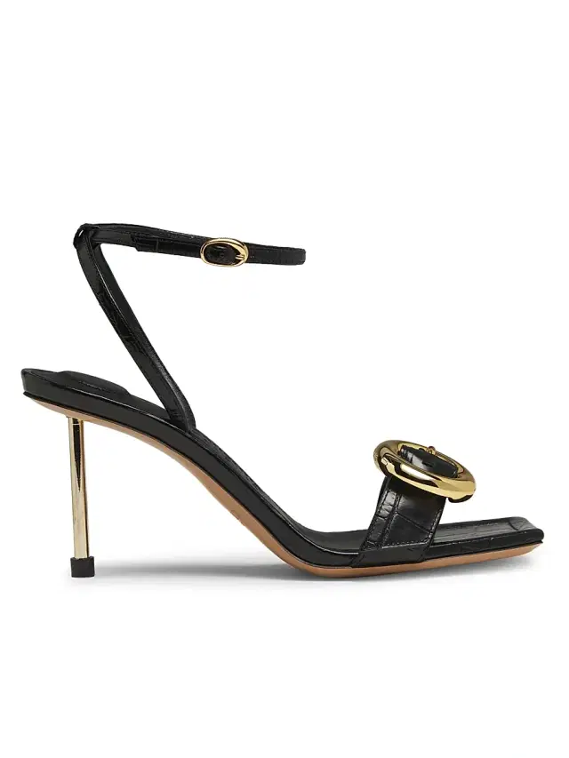 Women's Regalo 75MM Leather Sandals - Black