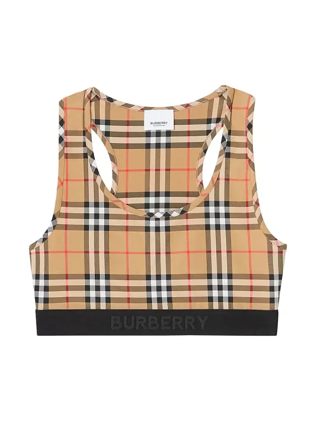 Women's Check Sports Bra - Archive Beige