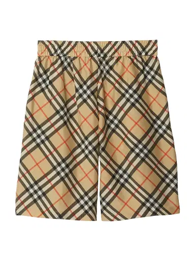 Burberry Men's Check Silk Shorts - Sand Check - Size XS | Thumbnail 2 Burberry Men's Check Silk Shorts - Sand Check - Size XS | Thumbnail 2