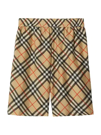 Burberry Men's Check Silk Shorts - Sand Check - Size XS | Thumbnail 1 Burberry Men's Check Silk Shorts - Sand Check - Size XS | Thumbnail 1