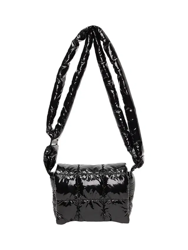 Vee Collective Women's Porter Mini Nylon Messenger Bag - Black Vinyl