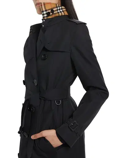 Burberry Women's Kensington Belted Double-Breasted Trench Coat - Midnight - Size 14 | Thumbnail 6 Burberry Women's Kensington Belted Double-Breasted Trench Coat - Midnight - Size 14 | Thumbnail 6