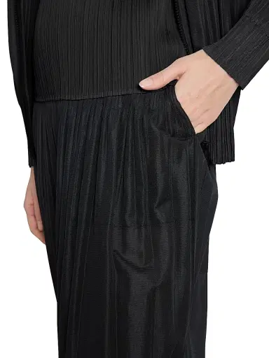 Pleats Please Issey Miyake Women's Interplanetary Fluffy Basics Pants - Black - Size Large | Thumbnail 5