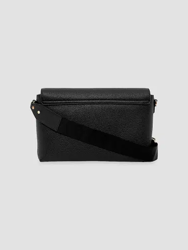 Burberry Women's Note Medium Leather & Vintage Check Crossbody Bag - Black | Thumbnail 5