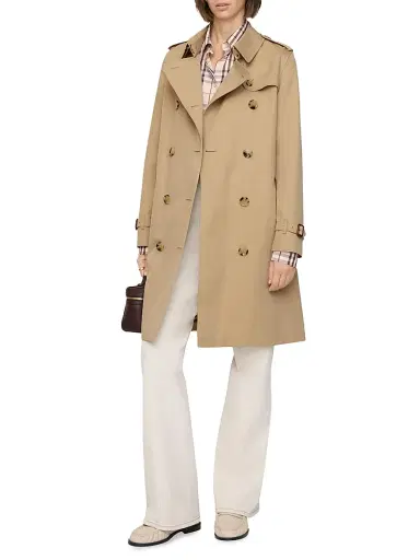 Burberry Women's Kensington Double-Breasted Trench Coat - Honey - Size 16 | Thumbnail 2 Burberry Women's Kensington Double-Breasted Trench Coat - Honey - Size 16 | Thumbnail 2