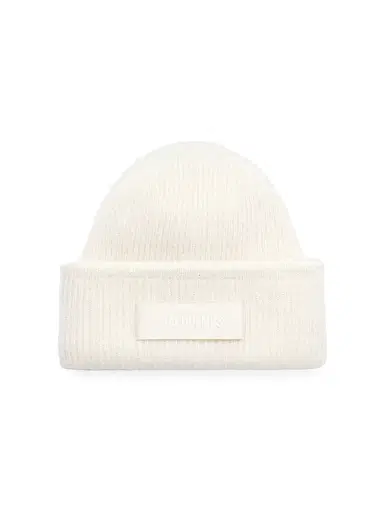 Jacquemus Women's Logo Patch Wool-Blend Beanie | Thumbnail 1