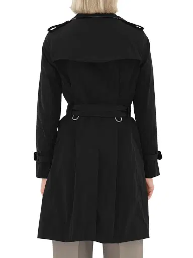 Burberry Women's Kensington Belted Double-Breasted Logo Coat | Thumbnail 5