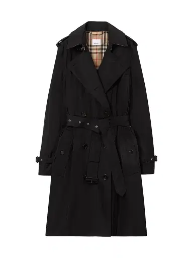 Burberry Women's Kensington Belted Double-Breasted Logo Coat | Thumbnail 1
