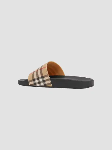 Burberry Women's Furley Check Slide Sandals - Archive Beige - Size 11 | Thumbnail 3 Burberry Women's Furley Check Slide Sandals - Archive Beige - Size 11 | Thumbnail 3