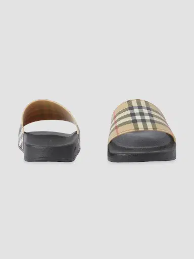 Burberry Women's Furley Check Slide Sandals - Archive Beige - Size 11 | Thumbnail 5 Burberry Women's Furley Check Slide Sandals - Archive Beige - Size 11 | Thumbnail 5