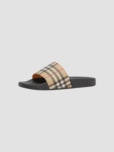 Burberry Women's Furley Check Slide Sandals - Archive Beige - Size 11 | Thumbnail 6 Burberry Women's Furley Check Slide Sandals - Archive Beige - Size 11 | Thumbnail 6