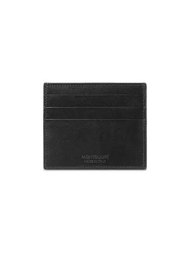 Montblanc Men's Meisterstück Leather Card Holder - Black | Thumbnail 2 Montblanc Men's Meisterstück Leather Card Holder - Black | Thumbnail 2