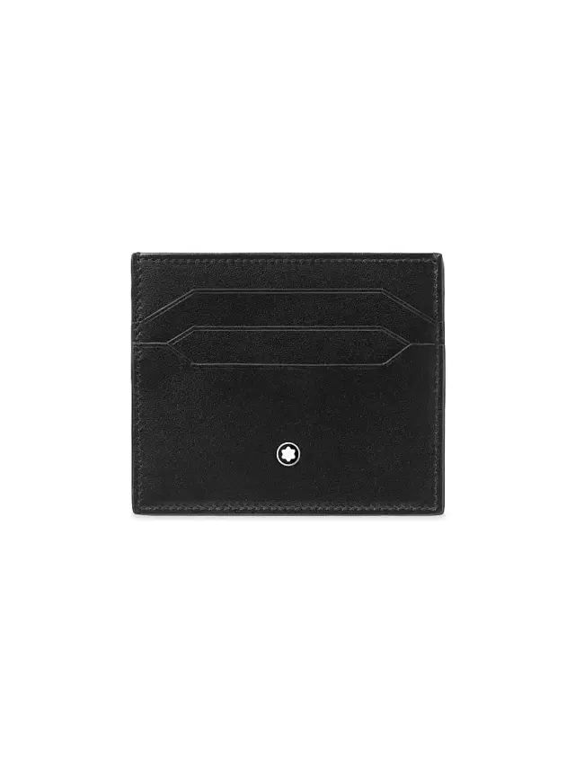 Montblanc Men's Meisterstück Leather Card Holder - Black