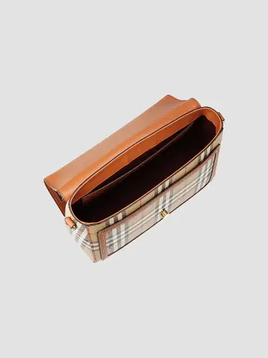 Burberry Women's Note Check Crossbody Bag - Briar Brown | Thumbnail 3 Burberry Women's Note Check Crossbody Bag - Briar Brown | Thumbnail 3