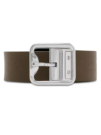 Burberry Men's Reversible Check Leather Belt - Sand Military Silver - Size 34 | Thumbnail 2 Burberry Men's Reversible Check Leather Belt - Sand Military Silver - Size 34 | Thumbnail 2