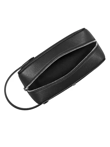 Montblanc Men's Sartorial Leather Wash Bag - Black | Thumbnail 2 Montblanc Men's Sartorial Leather Wash Bag - Black | Thumbnail 2
