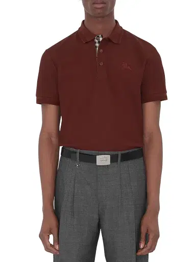 Burberry Men's Eddie Piqué Polo Shirt - Box - Size Small | Thumbnail 3