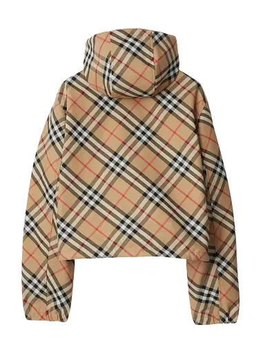 Burberry Women's Check Drawcord Short Jacket | Thumbnail 2 Burberry Women's Check Drawcord Short Jacket | Thumbnail 2